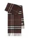 Burberry Giant Check Cashmere Scarf Accessories In Brown
