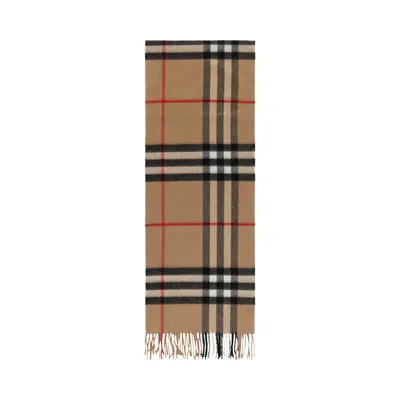 Pre-owned Burberry Giant Check Cashmere Scarf 'beige' | Tan | Women's Size Onesize