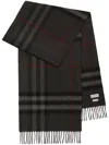 Burberry Men Giant Check Cashmere Scarf In Gray