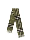 Burberry Sciarpa Giant Check In Cashmere In Green