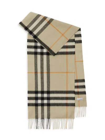 Burberry Giant Check Cashmere Scarf In Neutral