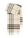 Burberry Giant Check Cashmere Scarf Accessories In Neutral