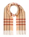 Burberry Women Embroidered Cashmere Scarf In Brown