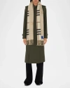 Burberry Giant Check Cashmere Scarf In Stone