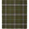 Burberry Giant Check Lightweight Wool Scarf In Green