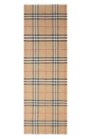 Burberry Giant Check Print Wool & Silk Scarf In Archive Beige