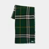 Burberry Giant Check Scarf -  - Wool - Green In Green