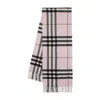 Burberry The Classic Checked Fringed Scarf In Pink