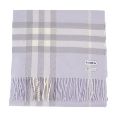 Burberry Giant Check Scarf In Purple