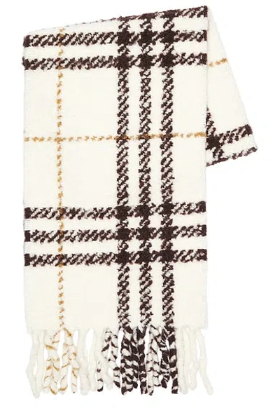 Burberry Giant Check Scarf In White