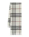 Burberry Rectangular Check Cashmere Scarf In Neutral