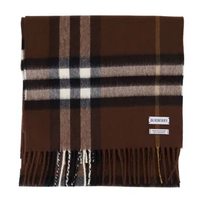 Burberry Giant Check Scarf In Brown