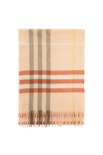 Burberry Giant Check Scarf In Burgundy