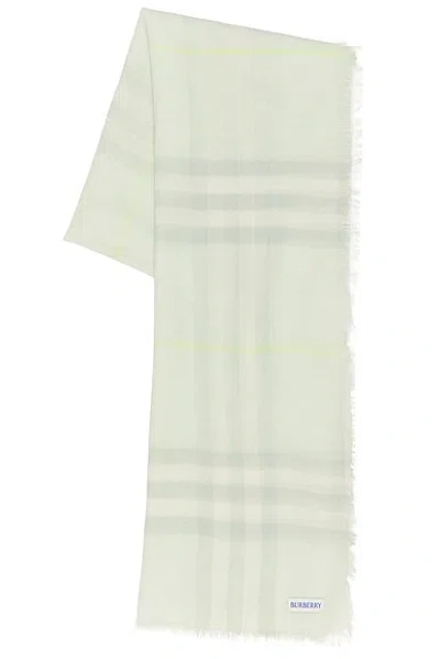 Burberry Giant Check Scarf In Green