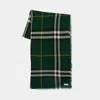 Burberry Giant Check Scarf -  - Wool - Green In Green