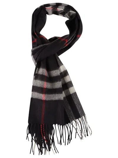 Burberry Giant Check Scarf In Navy