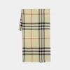 Burberry Giant Check Scarf In Gold
