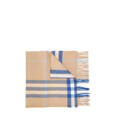 Burberry Giant Check Scarf In Nude