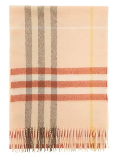 Burberry Giant Check Scarf In Pink
