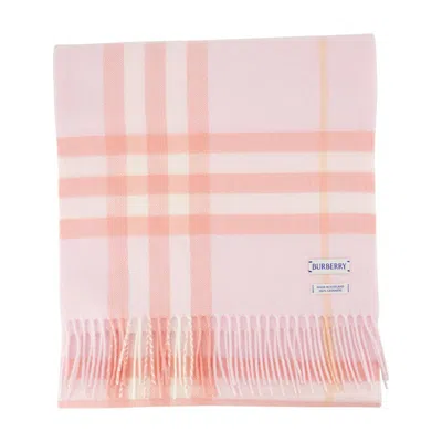Burberry Giant Check Scarf In Pink