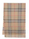 Burberry Giant Check Wool And Silk Scarf