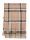 Burberry Giant Check Wool And Silk Scarf