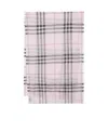 Burberry Giant Check Wool-blend Scarf In Purple