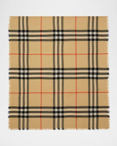 Burberry Giant Check Wool Scarf