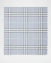 Burberry Giant Check Lightweight Wool Scarf