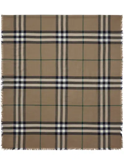 Burberry Giant Check Wool Scarf