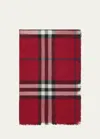 BURBERRY GIANT CHECK WOOL-SILK SCARF