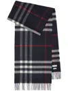 BURBERRY LUXURIOUS NAVY CASHMERE SCARF FOR MEN