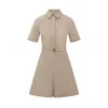 Burberry Gigi Monogram Motif Belt Cotton Dress