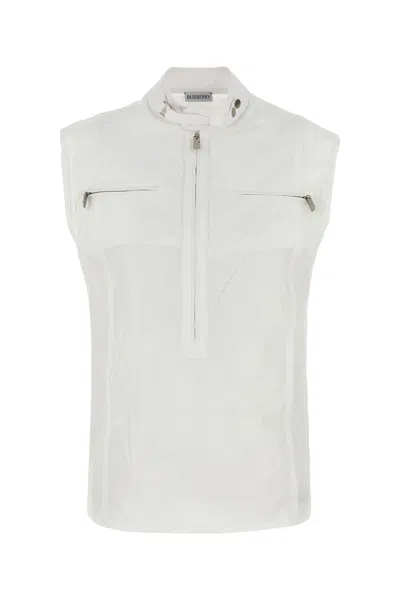 BURBERRY BURBERRY WHITE COTTON VEST