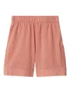 Burberry Gingham-pattern Shorts In Orange