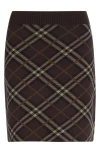 Burberry Ginny Check Knit Miniskirt In Multi