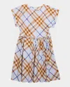 Burberry Slate Blue Ip Check Anorra Check-print Cotton-poplin 6-14 Y In Slate Blue Check