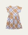 Burberry Slate Blue Ip Check Anorra Check-print Cotton-poplin 6-14 Y In Slate Blue Check