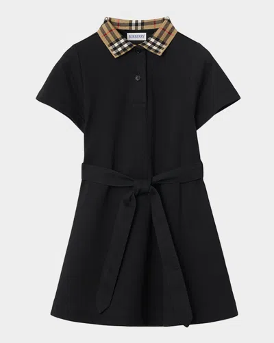 Burberry Kids' Girl's Astrid Check Polo Shirtdress