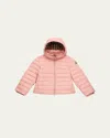 Burberry Girl's Cecilia Hooded Down Jacket In Pink