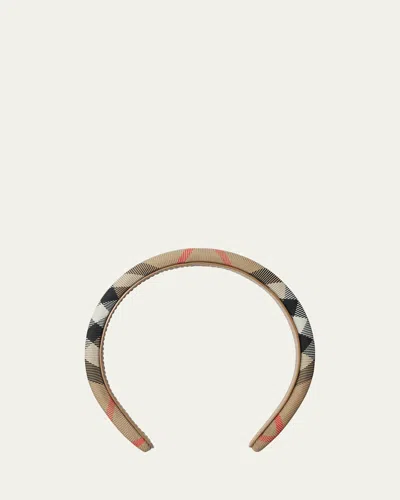 BURBERRY GIRL'S CHECK CLASSIC HEADBAND