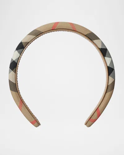 BURBERRY GIRL'S CHECK CLASSIC HEADBAND