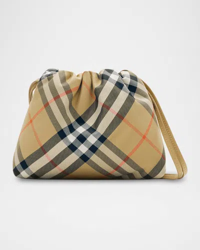 BURBERRY GIRL'S CHECK-PRINT CROSSBODY POUCH