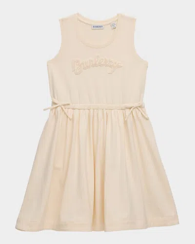 Burberry Kids' Girl's Corala Toweling Logo Applique Sleeveless Dress In Multi
