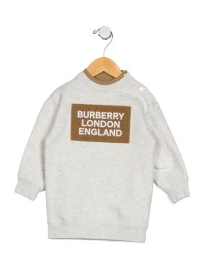 Pre-owned Burberry Babies' Girl's Crew Neck Sweater In Gray