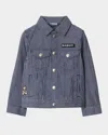 Burberry Striped Bomber Jacket In Blue