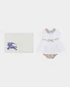 Burberry Girl's Orla Dress & Bloomers Gift Set In White