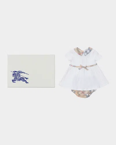 BURBERRY GIRL'S ORLA DRESS & BLOOMERS GIFT SET