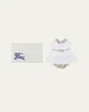 Burberry Girl's Orla Dress & Bloomers Gift Set In White