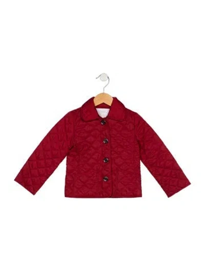 Pre-owned Burberry Babies' Girl's Quilted Jacket In Red